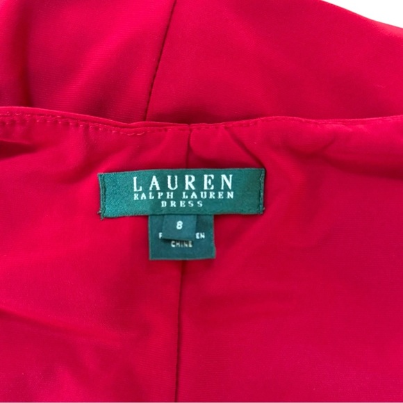 Lauren Ralph Lauren Red Dress‎ Sz 8 EUC - Picture 4 of 11